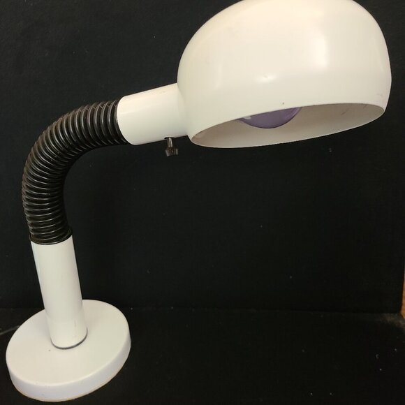 Vintage Mid Century Modern Alsy Desk Lamp White Space Age